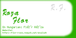 roza flor business card